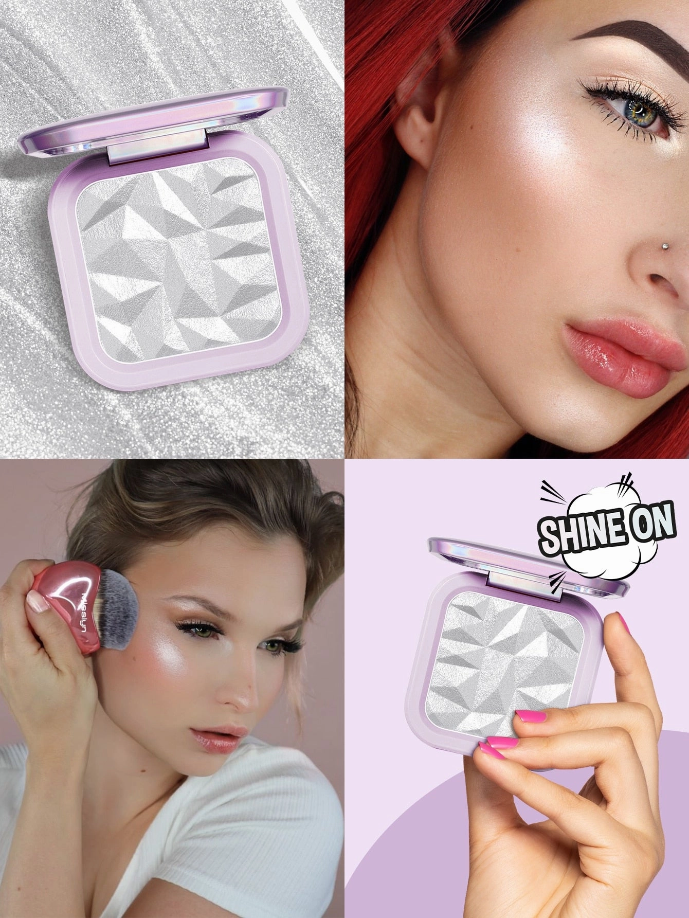 Ultra Shimmer Highlighter for a Radiant Glow - Silver Glitter Illuminator for Face, Nose, and Eye Contouring