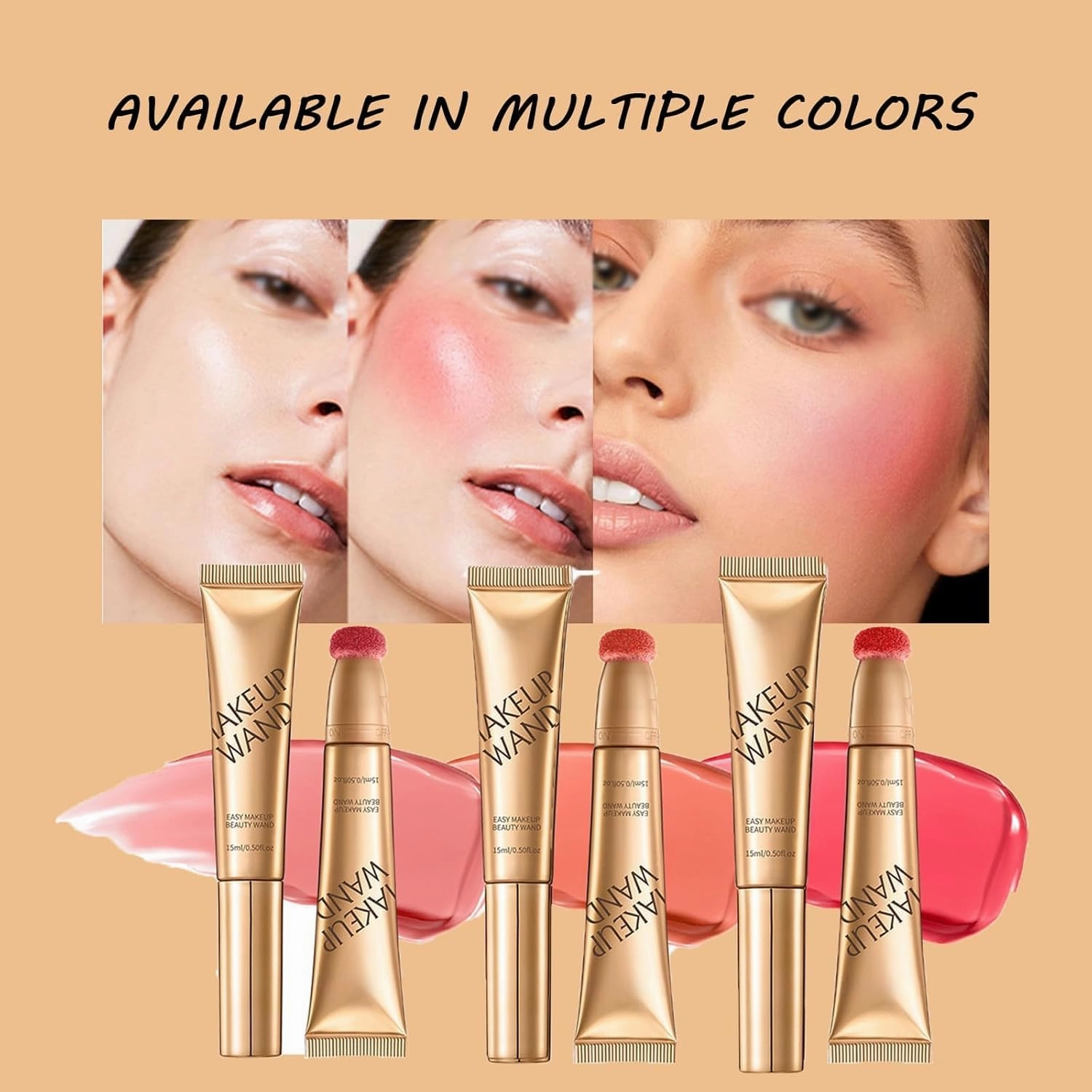 Unanimous Agree Blush, Summaryas Contour Wand & Blush Wand Duo, 2 In 1 Liquid Contours Duo For Women With Applicator (03blush 02contour)