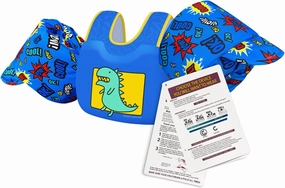 USCG Toddler Life Jacket Swim Vest for Age 1/2/3/4/5/6 Years Old, Coast Guard Approved Toddler Floaties for Pool Swimming,Boating, Kids Arm Water Wings for Children 30-50 lbs