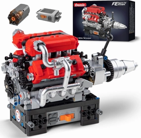 V8 Engine Building Set – Advanced Collector’s Mechanical Model Kit, Functional Mechanical Building Set with Moving Parts, Gift Toy for Adults & Car Enthusiasts, Home or Office Decor (750 PCS)