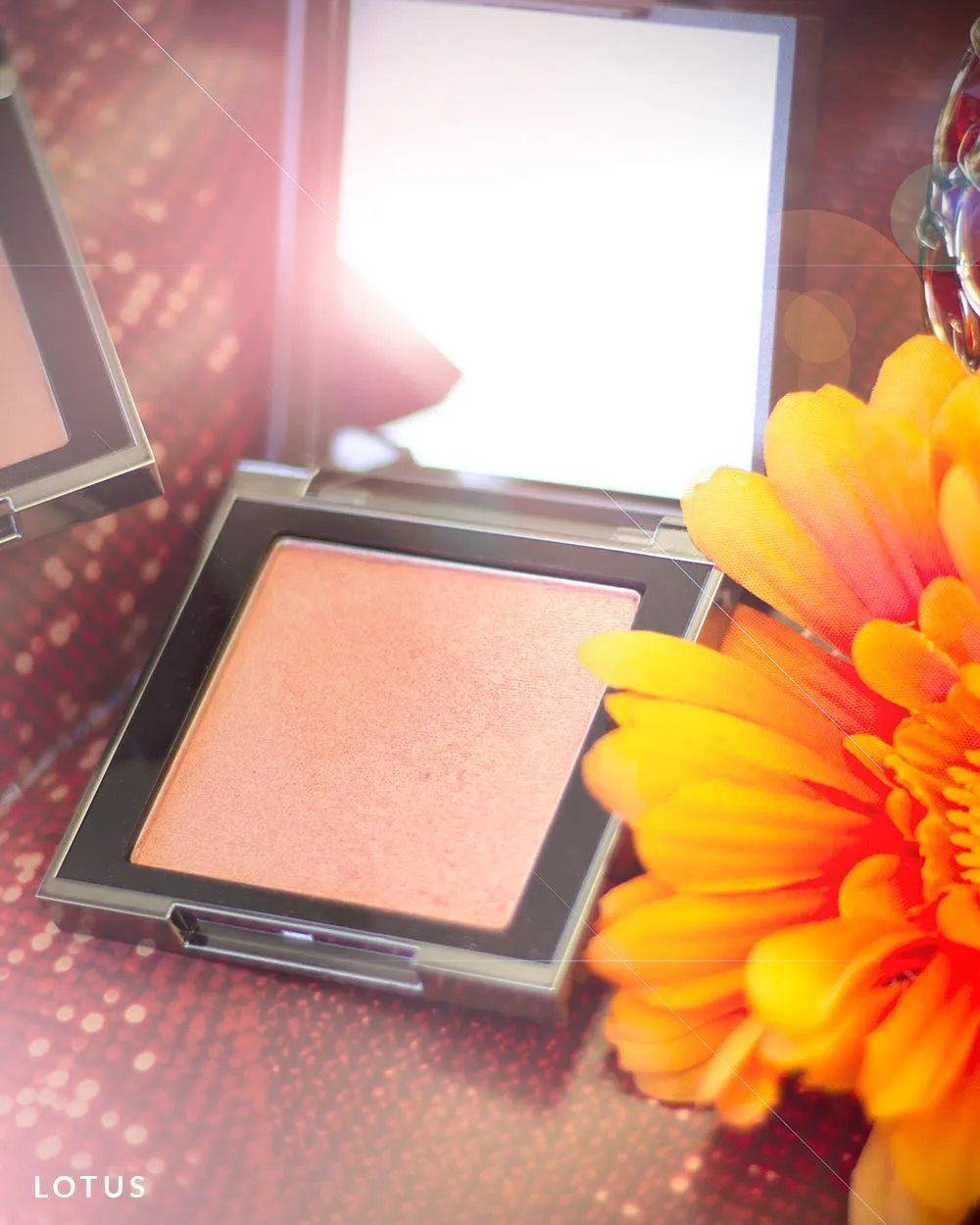 VASANTI Bloom Mineral Blush (Lotus - Golden Pink) - High Pigmented Cruelty Free Soft Highly Blendable Face Cheeks Blush Powder
