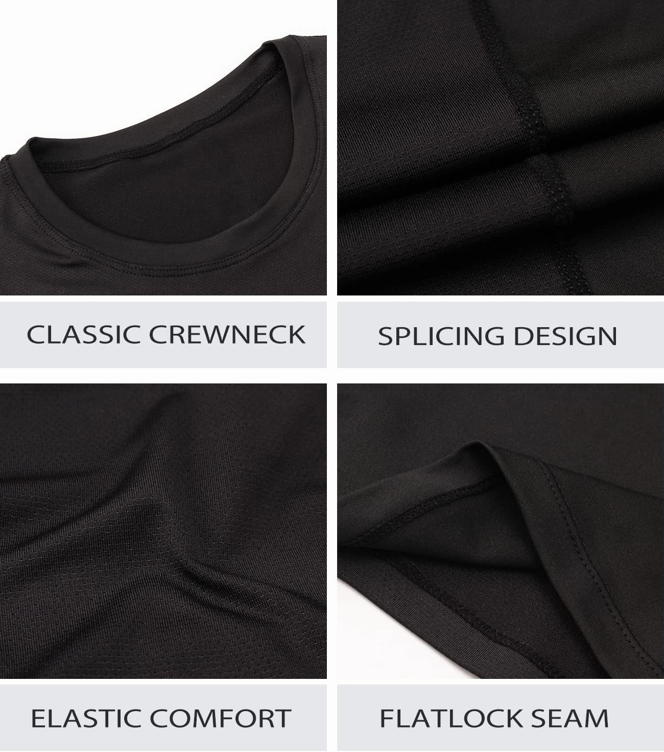 VEQKING Women's Compression T-Shirt 2-Pack– Moisture‑Wicking, Quick‑Dry Activewear for Gym, Yoga & Running