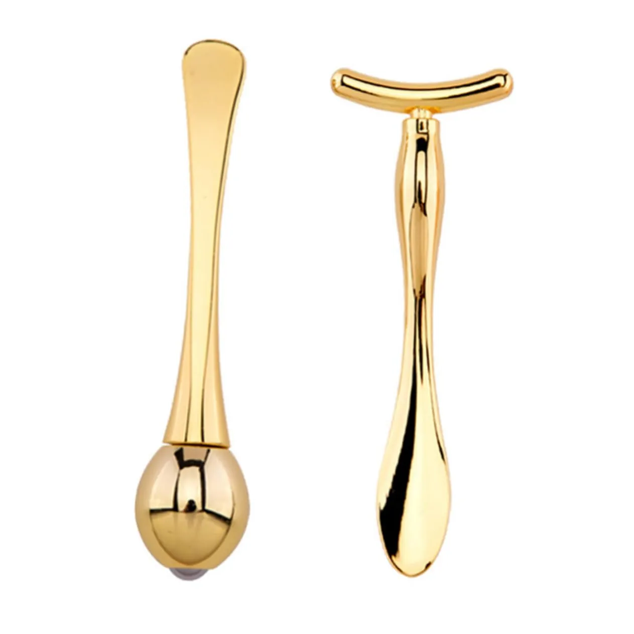 VICASKY Portable Eye Care Tools Set of Eye Massage Roller Facial Mask Spoon for Smooth Skin
