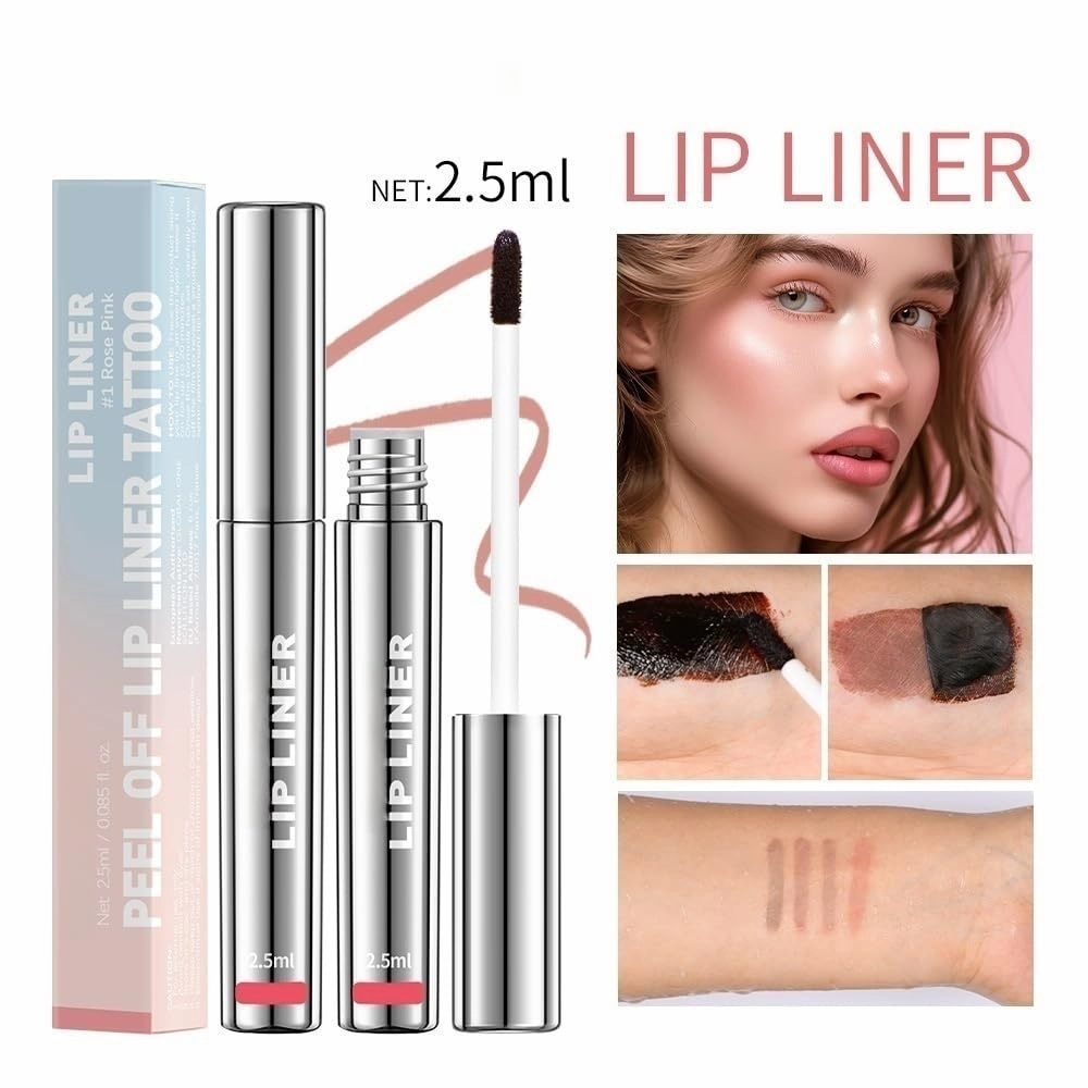 Viral Peel-Off Lip Liner - 4 Matte Waterproof Shades | Transfer-Resistant, Longwear & Easy Application | Amazon's #1 Beauty Must-Have (4 Colors)