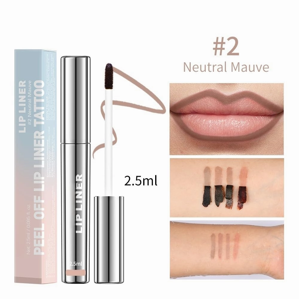 Viral Peel-Off Lip Liner - 4 Matte Waterproof Shades | Transfer-Resistant, Longwear & Easy Application | Amazon's #1 Beauty Must-Have (4 Colors)