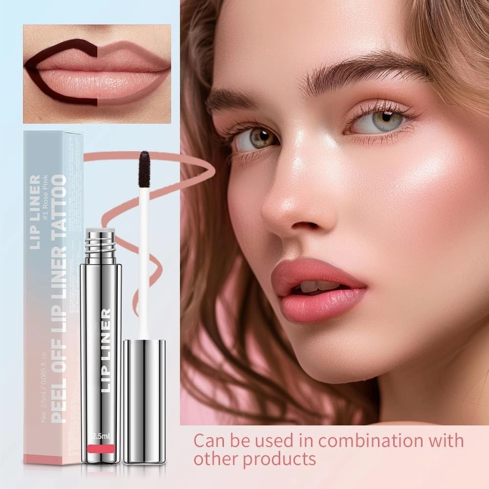 Viral Peel-Off Lip Liner - 4 Matte Waterproof Shades | Transfer-Resistant, Longwear & Easy Application | Amazon's #1 Beauty Must-Have (4 Colors)