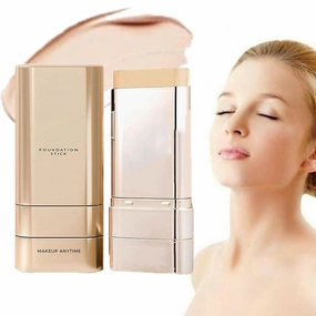 Vivien Beauty Foundation Stick, 2 in 1 Vivienbeauty Foundation, Multi-use Foundations Stick Makeup with Built-In Foundations Brush, Lightweight, Long-Lasting and Refreshing (Fair Color, 01)