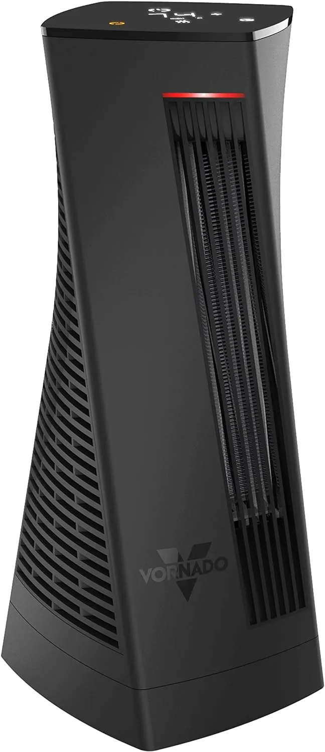 Vornado OSCTH1 Oscillating Tower Heater, Whole Room, Advanced Safety, Fan Only Mode, Black