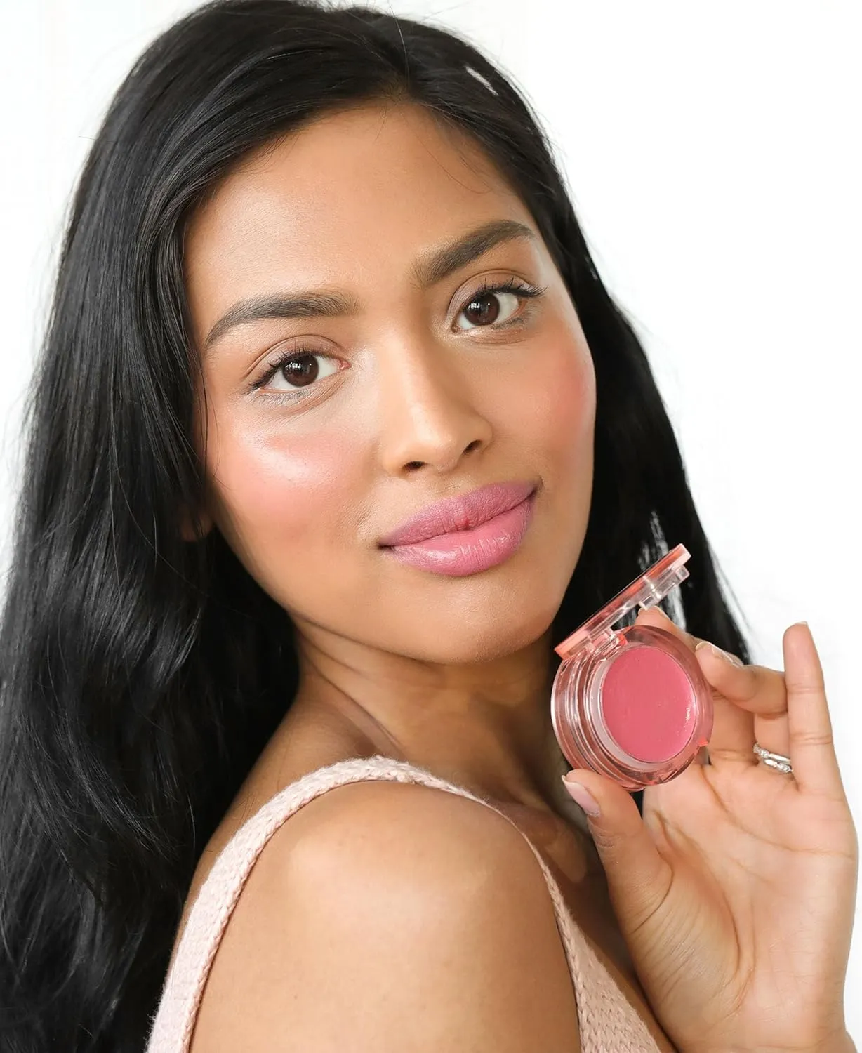 Wander Beauty Double Date Lip & Cheek - Rendezvous/Swipe - 4-in-1 Cream Blush & Tint - Blush, Moisturizer, Balm & Eye Gloss - Multitasking Eye, Cheek & Makeup with Green Tea - 0.07 oz