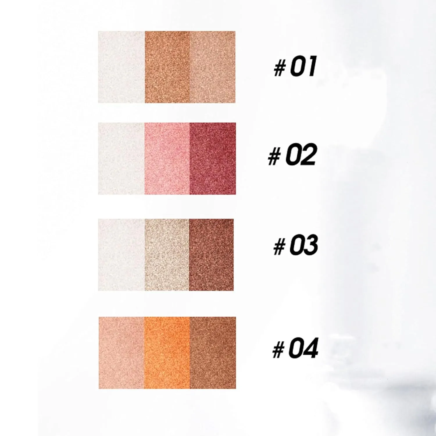 Waterproof Gradient Shimmer Eye-Shadow Stick, Roseionly Gradient Three-Color Eyeshadow Stick, Roseionly 3 Colors Shimmer Eyeshadow Sticks, Eye Shadow Pencil for Layered Eye Makeup (2#)