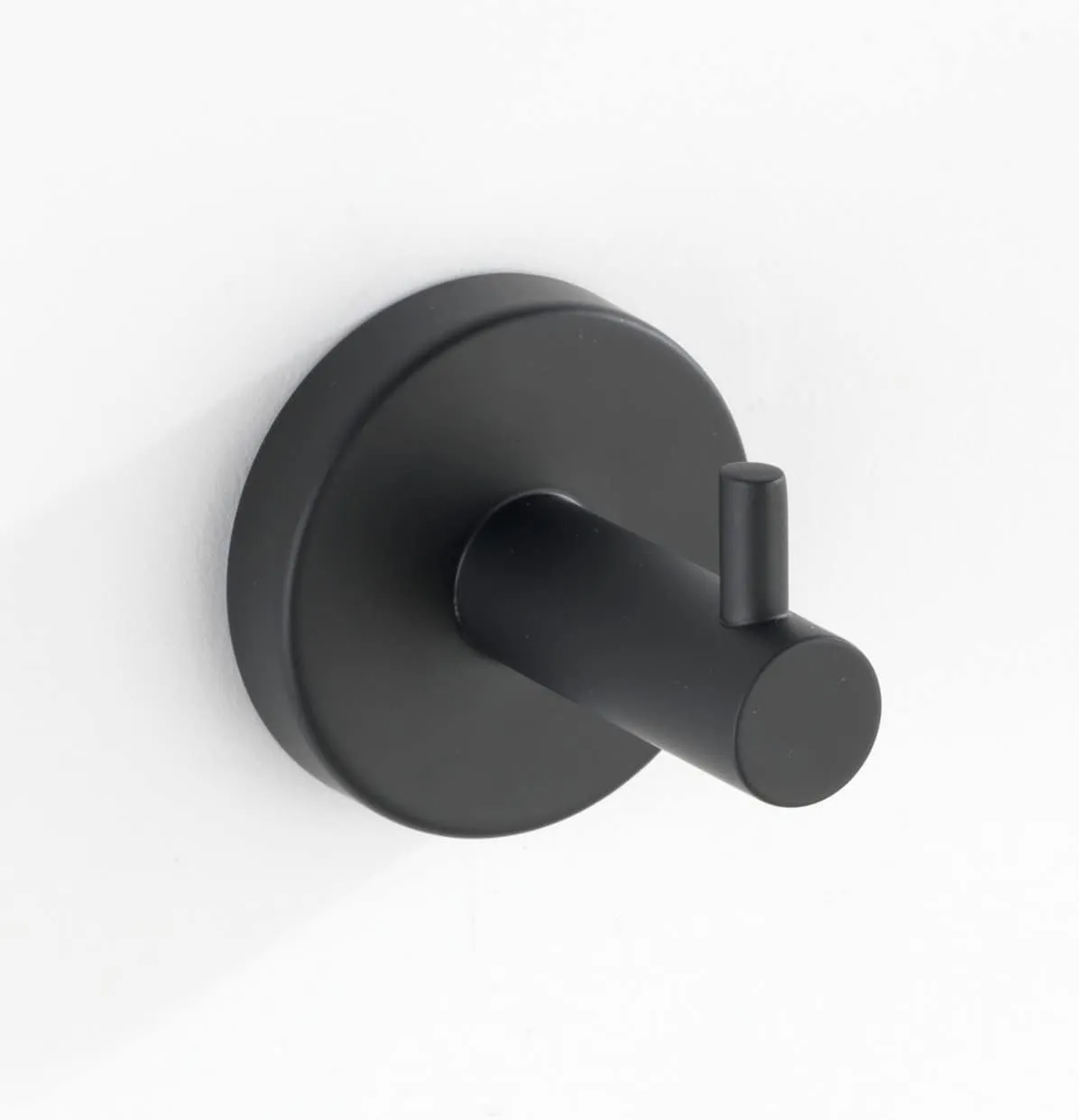 WENKO Uno Bosio Wall Hook Black Matt - Towel Hook, Clothes Hook, Stainless Steel, 5.5 x 5.5 x 5.5 cm, Matt