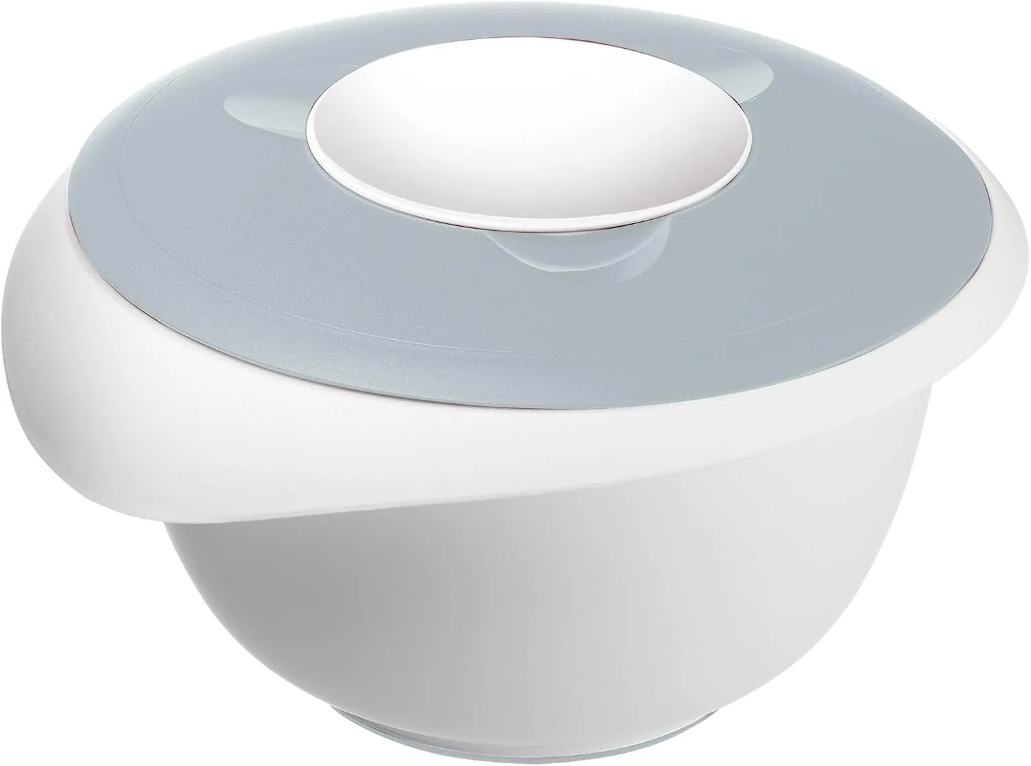 Westmark Mixing/Baking Bowl with Two-Part Lid, 2.5 L, with Spout, Plastic, Blue/White, 3153227B