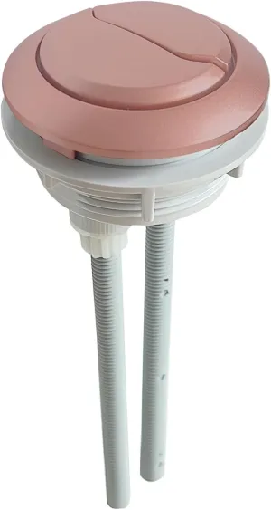 WinZo BT019RG Toilet Tank Round Dual Flush Push Button with Thread Diameter 48mm (1.88") Tank Valve Replacement Part Kits,Rose Gold
