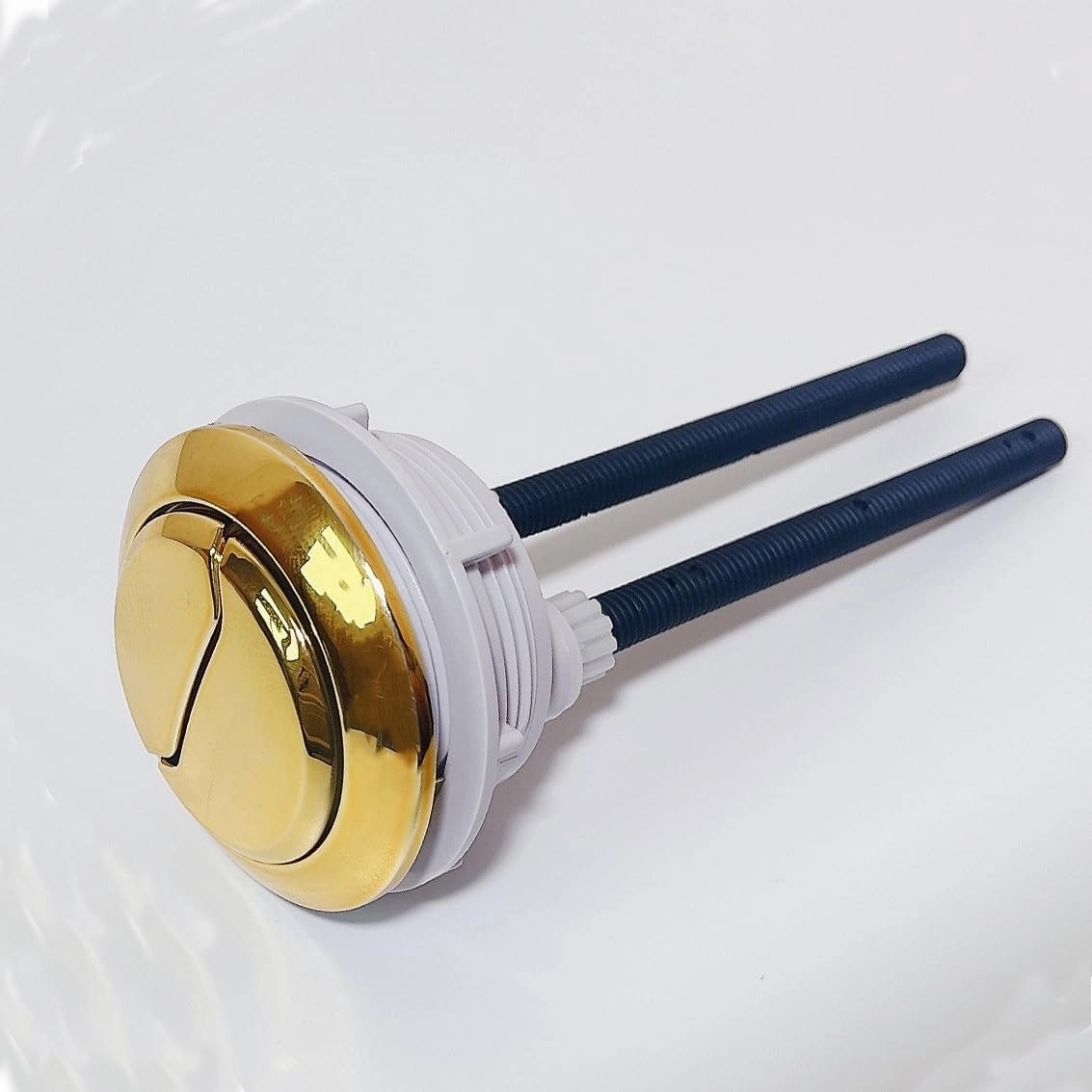 WinZo Round Golden Push Button for Toilet Dual Flush Tank Circle Hole 48mm /1.88" Thread Replacement Kits