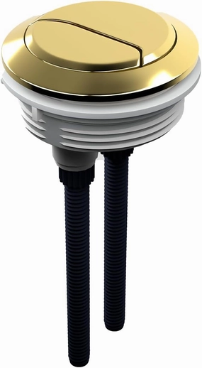 WinZo Round Golden Push Button for Toilet Dual Flush Tank Circle Hole 48mm /1.88" Thread Replacement Kits