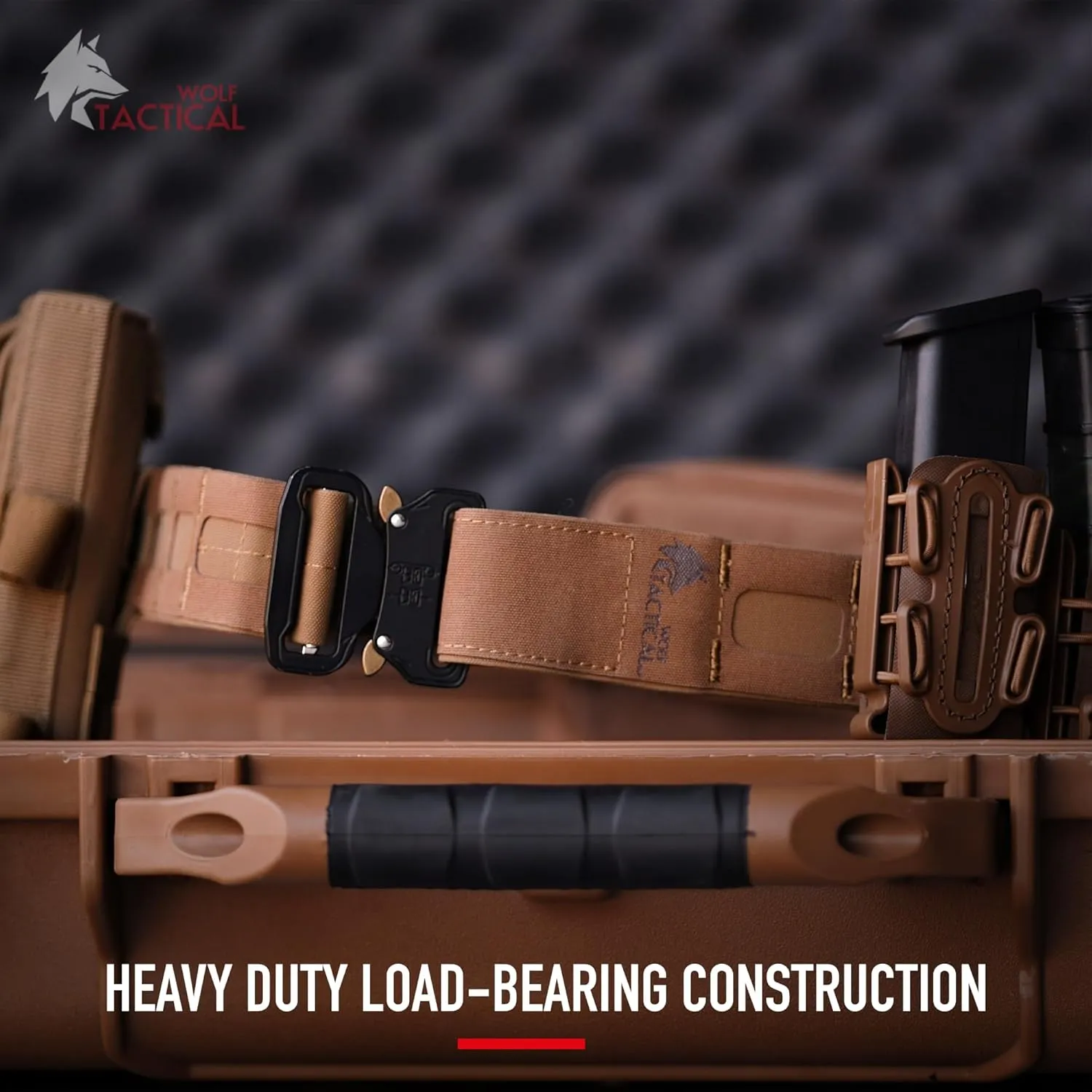 WOLF TACTICAL Molle Battle Belt Lite – 1.75” Quick-Release Combat Belt Tactical Gun Belt
