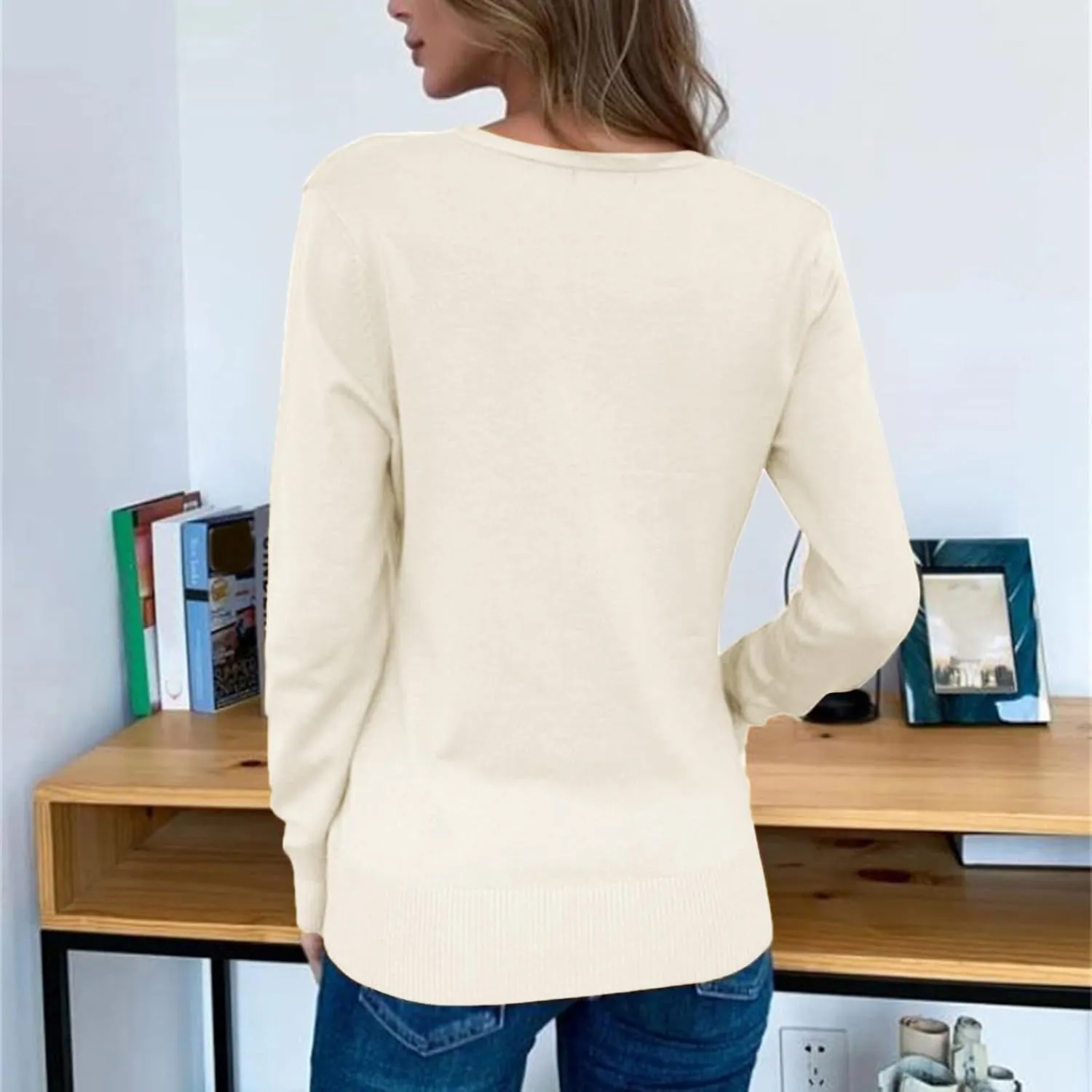 Women's Chunky Cardigans Sweaters Simple Versatile Short Coat Women's Cardigan Cable Knit Chunky Outwear Coats