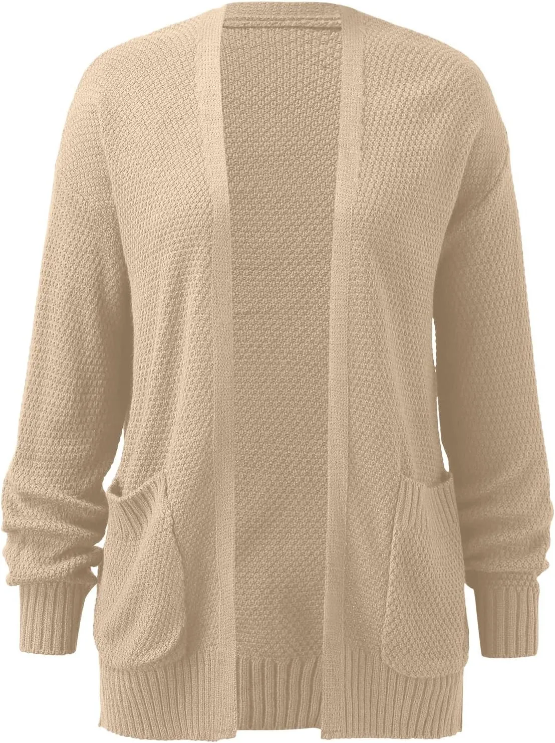 Womens Open Front Knit Sheer Cardigans Front Button Cardigan with Pockets Casual Duster Women's Cardigan Sweater