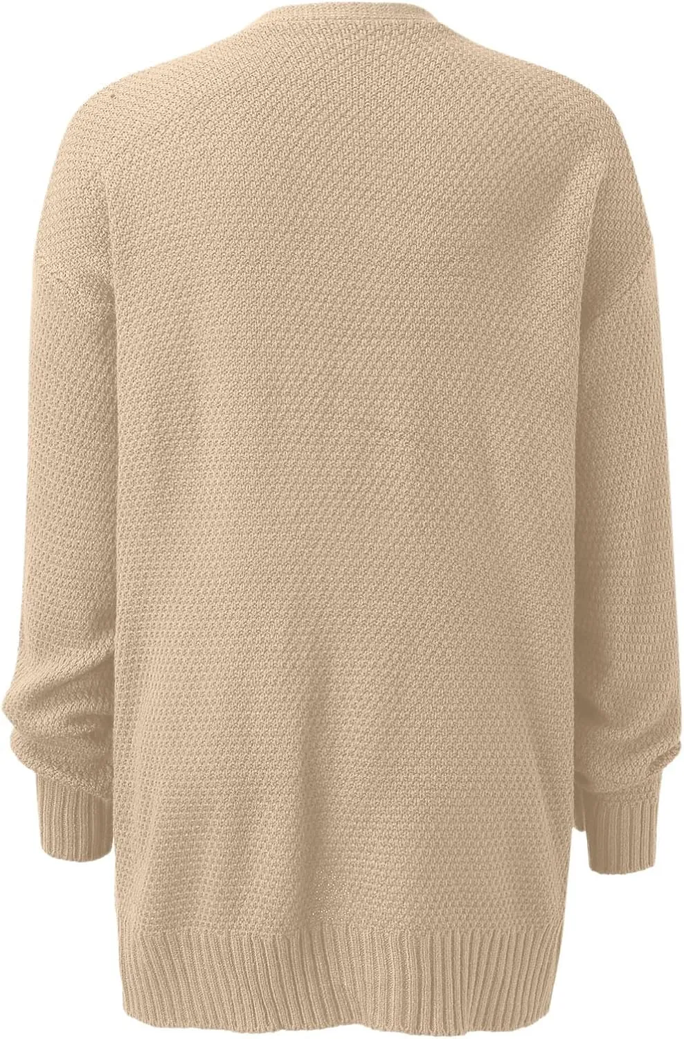 Womens Open Front Knit Sheer Cardigans Front Button Cardigan with Pockets Casual Duster Women's Cardigan Sweater