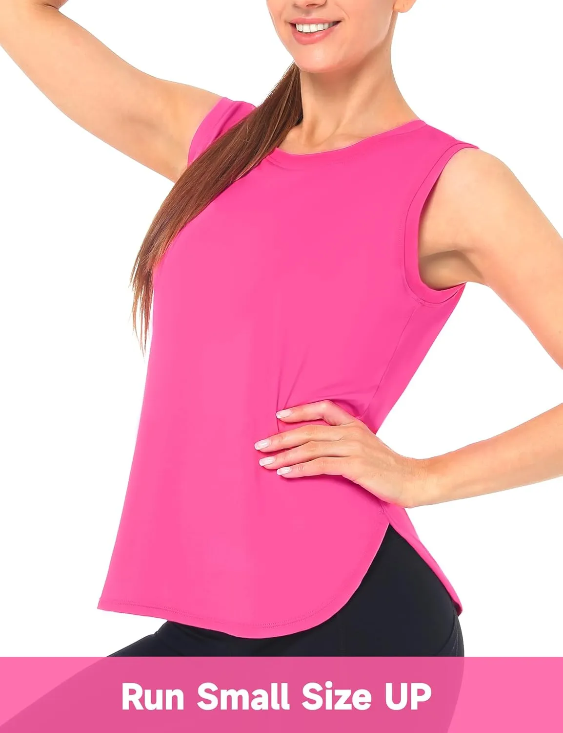 Workout Tank Tops for Women Sleeveless Athletic Yoga Quick Dry Exercise Running Shirts with Side Slit