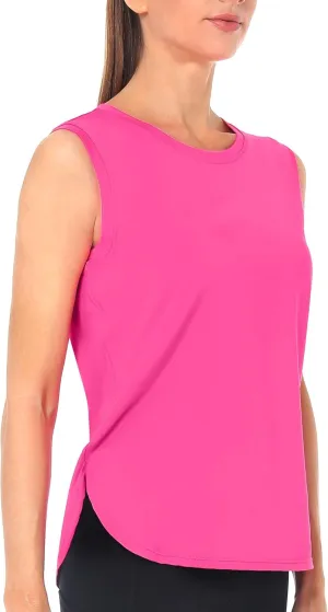 Workout Tank Tops for Women Sleeveless Athletic Yoga Quick Dry Exercise Running Shirts with Side Slit