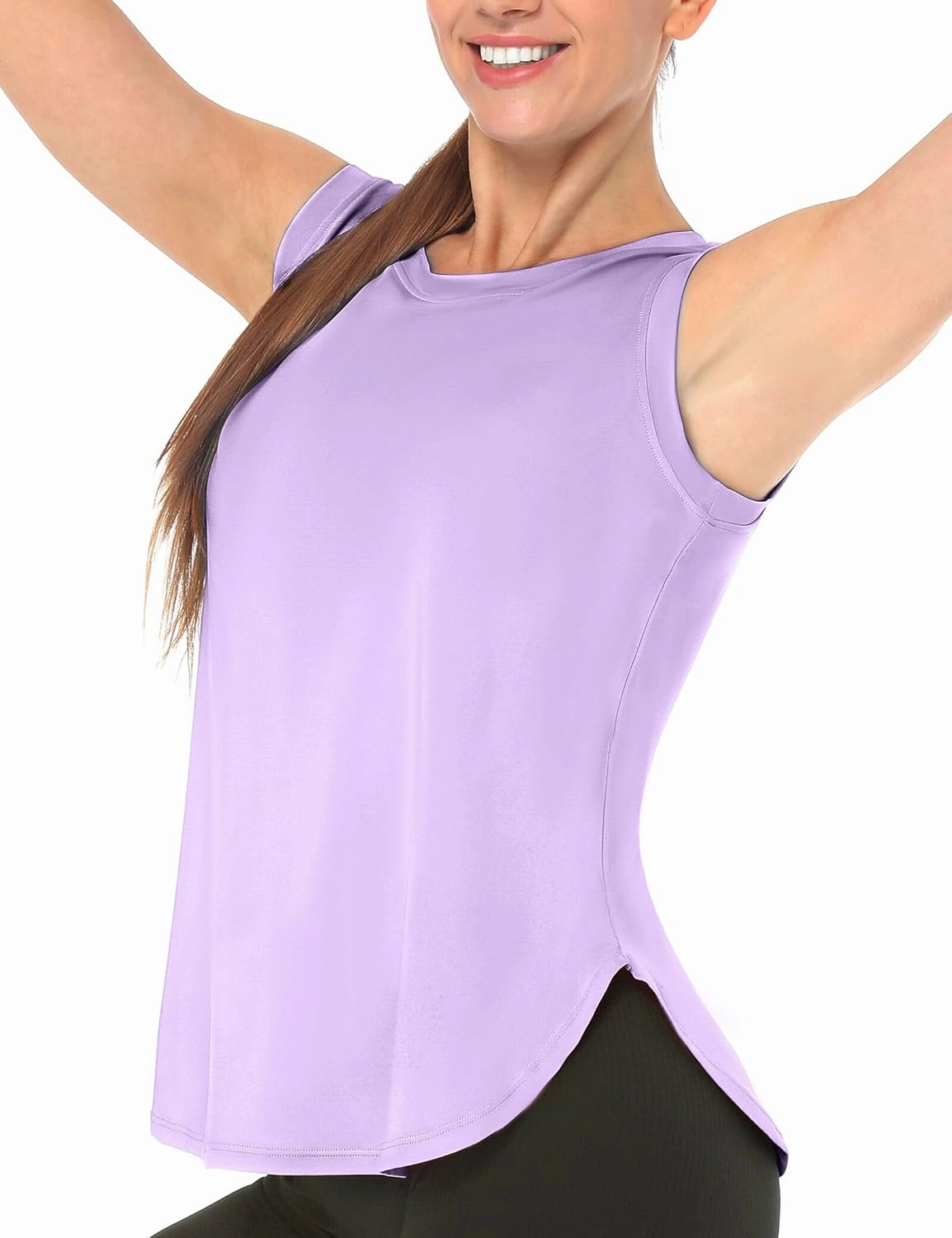 Workout Tank Tops for Women Sleeveless Athletic Yoga Quick Dry Exercise Running Shirts with Side Slit
