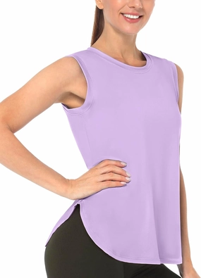 Workout Tank Tops for Women Sleeveless Athletic Yoga Quick Dry Exercise Running Shirts with Side Slit