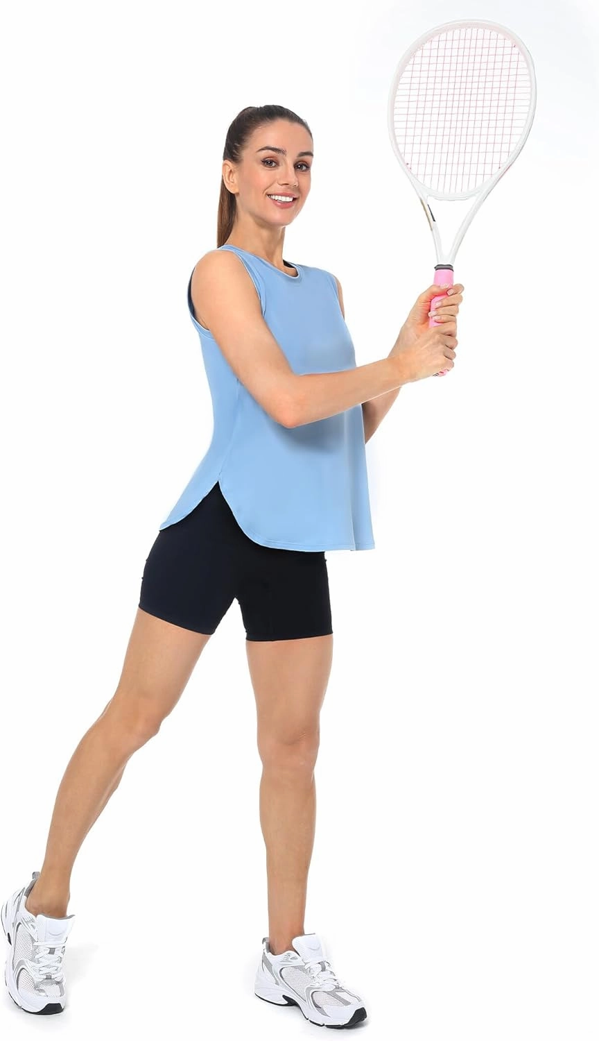 Workout Tank Tops for Women Sleeveless Athletic Yoga Quick Dry Exercise Running Shirts with Side Slit