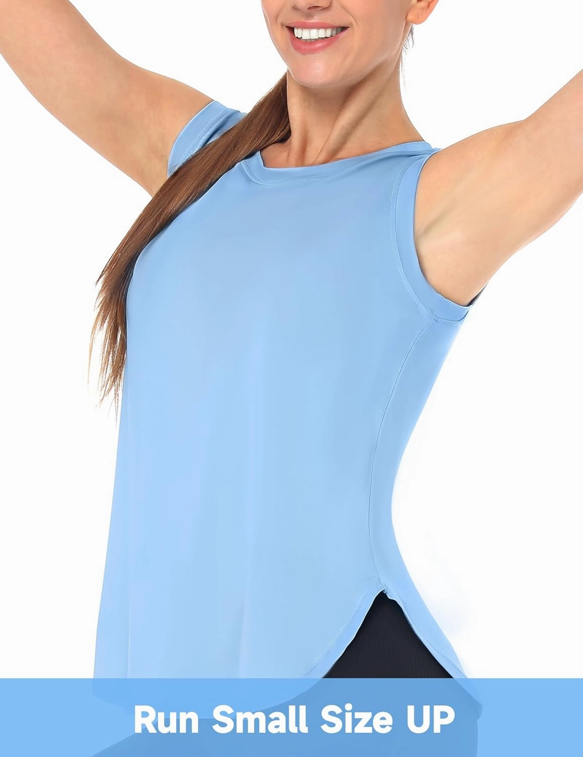 Workout Tank Tops for Women Sleeveless Athletic Yoga Quick Dry Exercise Running Shirts with Side Slit