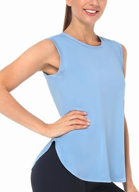 Workout Tank Tops for Women Sleeveless Athletic Yoga Quick Dry Exercise Running Shirts with Side Slit