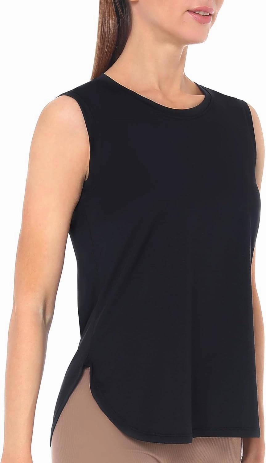 Workout Tank Tops for Women Sleeveless Athletic Yoga Quick Dry Exercise Running Shirts with Side Slit