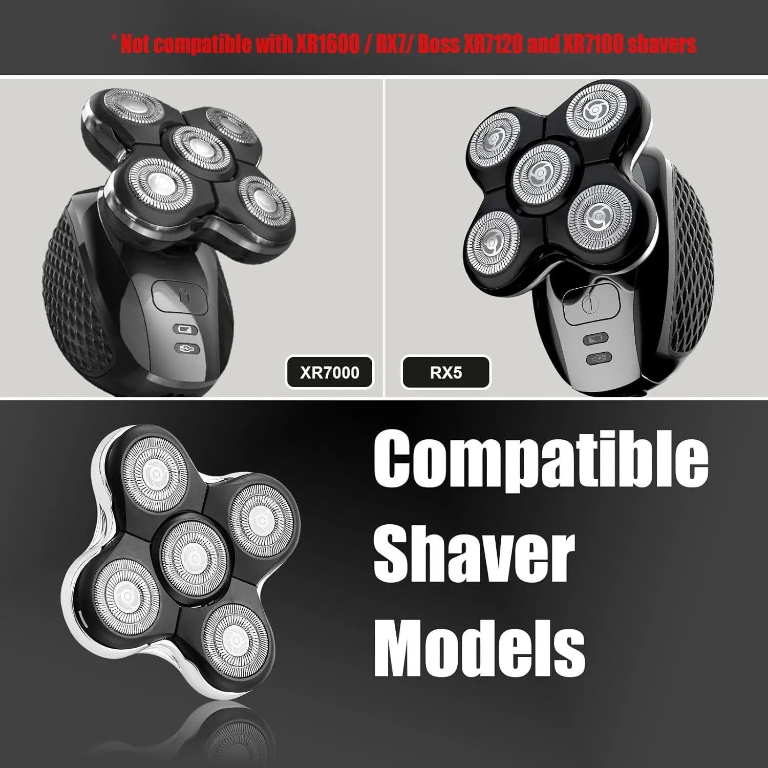 XR7000 Balder Pro Replacement Head Compatible with Remington Balder Pro Head Shaver Model XR7000/XR1500/XR1501 (3 Count)