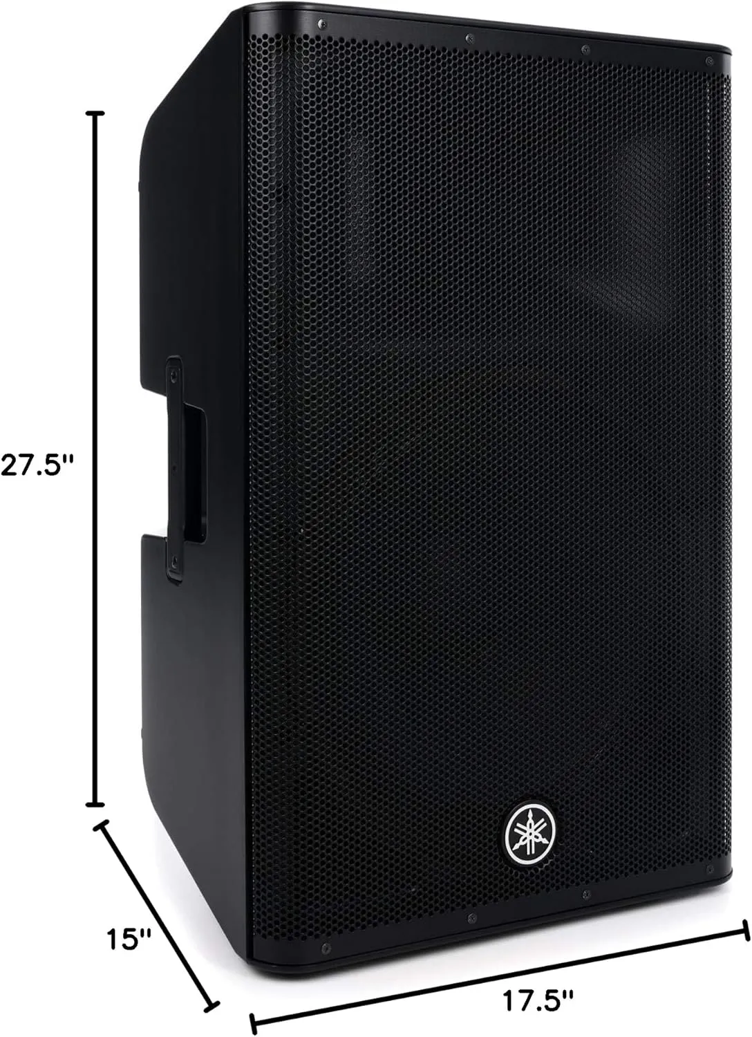 Yamaha DXR15MKII, 15" 1100W Powered Speaker Cabinet, Matte Black