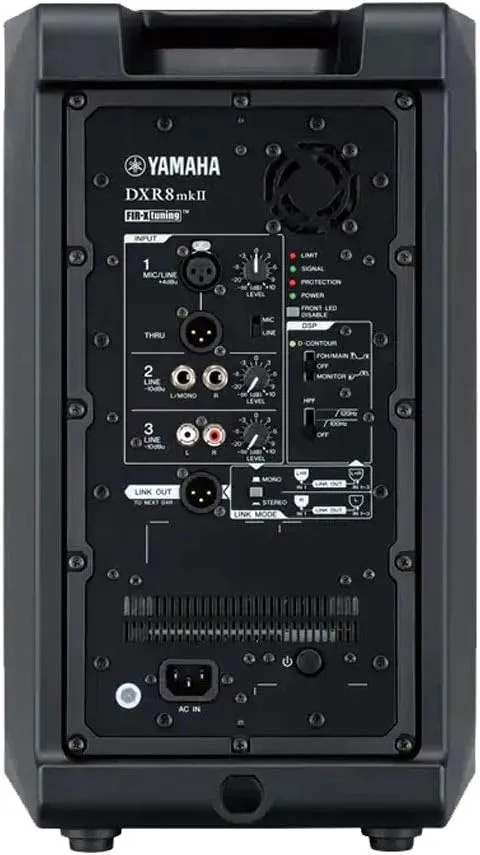 Yamaha Powered Speaker Cabinet, Matte Black, DXR8 (DXR8MKII)