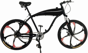 Zeda Screamin Demon V2 Engine-Ready Motorized Bicycle - Built in Gas Tank - Gas Frame Bike (Black Bicycle)
