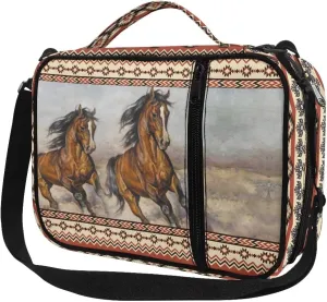 ZFRXIGN Boho Horse Bible Covers for Women Protective Bible Case Bible Study Accessories for Travel Office School Portable Bible Bag Crossbody Handbag Western Aztec