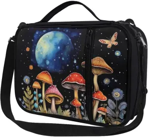 ZFRXIGN Butterfly Mushroom Bible Cover Case for Women Bible Organizer Bible Bag with Zip Pockets Durable Shopping Tote Crossbody Handbags for Daily Use Moon Night Galaxy