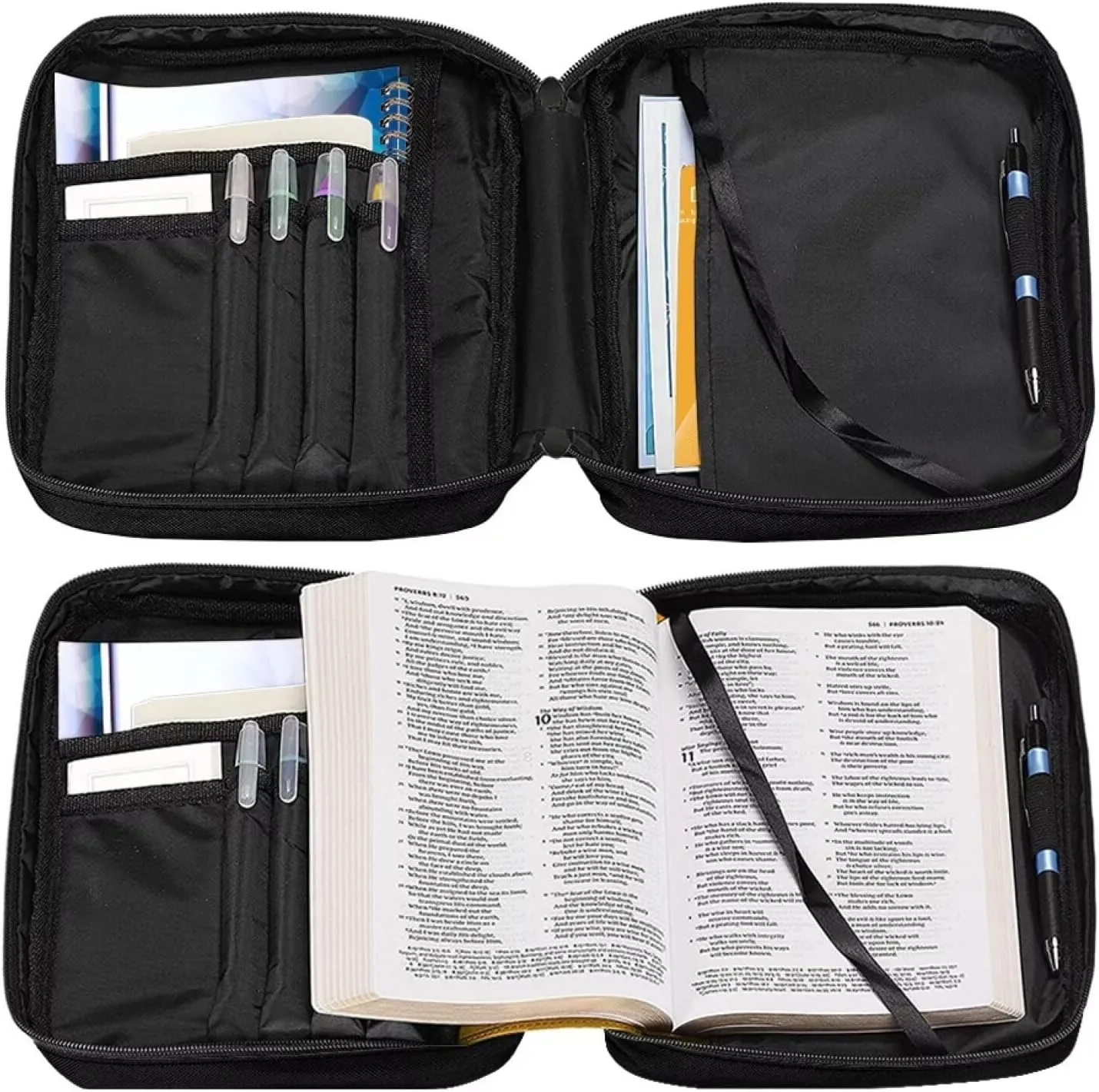ZFRXIGN Trendy Horse Bible Carrying Case for Women Girls Bible Church Bag Crossbody Shoulder Bag Top Handle Tote Handbag Bag for Pen Notebook Keys Purple Pink Sunset Beach