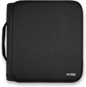 Zipper Binder 3 Ring, Large 2 Inch Binder with Zipper, 880 Sheet Capacity with Durable Handle, Multiple Pockets School Organizer, Black - by Enday