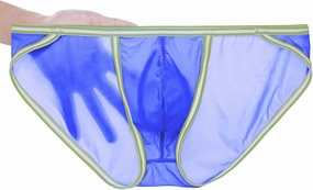 ZONBAILON Men's Briefs Dual Pouch Ice Silk Underwear See Through Thin Breathable Sexy Panties